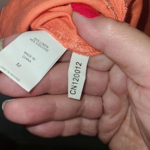 New York & Company Linen Blend Button Back Blouse - Picture 8 of 10